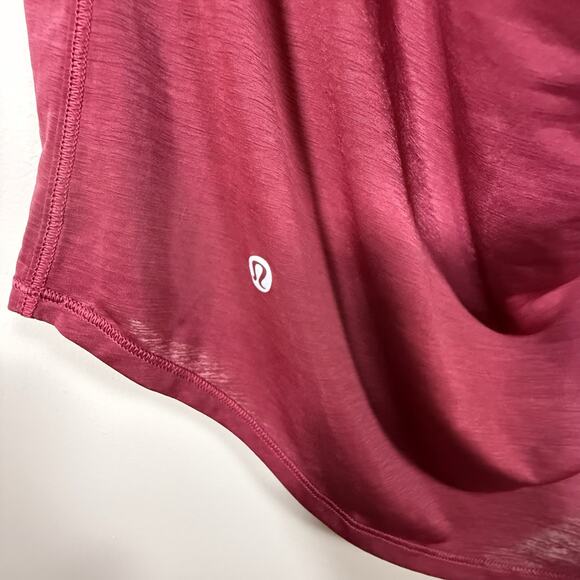 Lululemon Set The Course Top Womens Size 6/8 MED Shirt Top Gym Yoga Raspberry - Picture 5 of 7